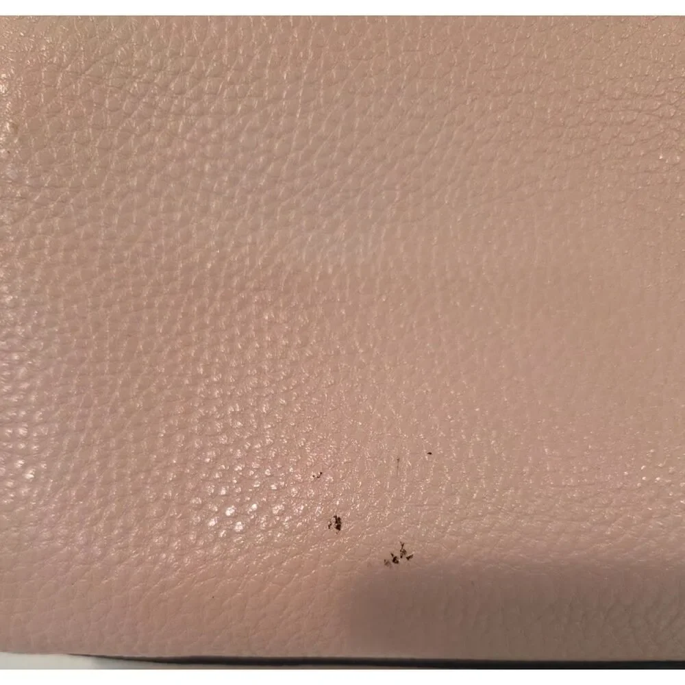 Guess Satchel Handbag Pink Beige Colorblock Purse Top Handle